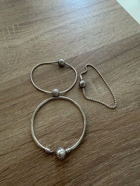 Pandora Silver Charm Bracelet Trio - Silver